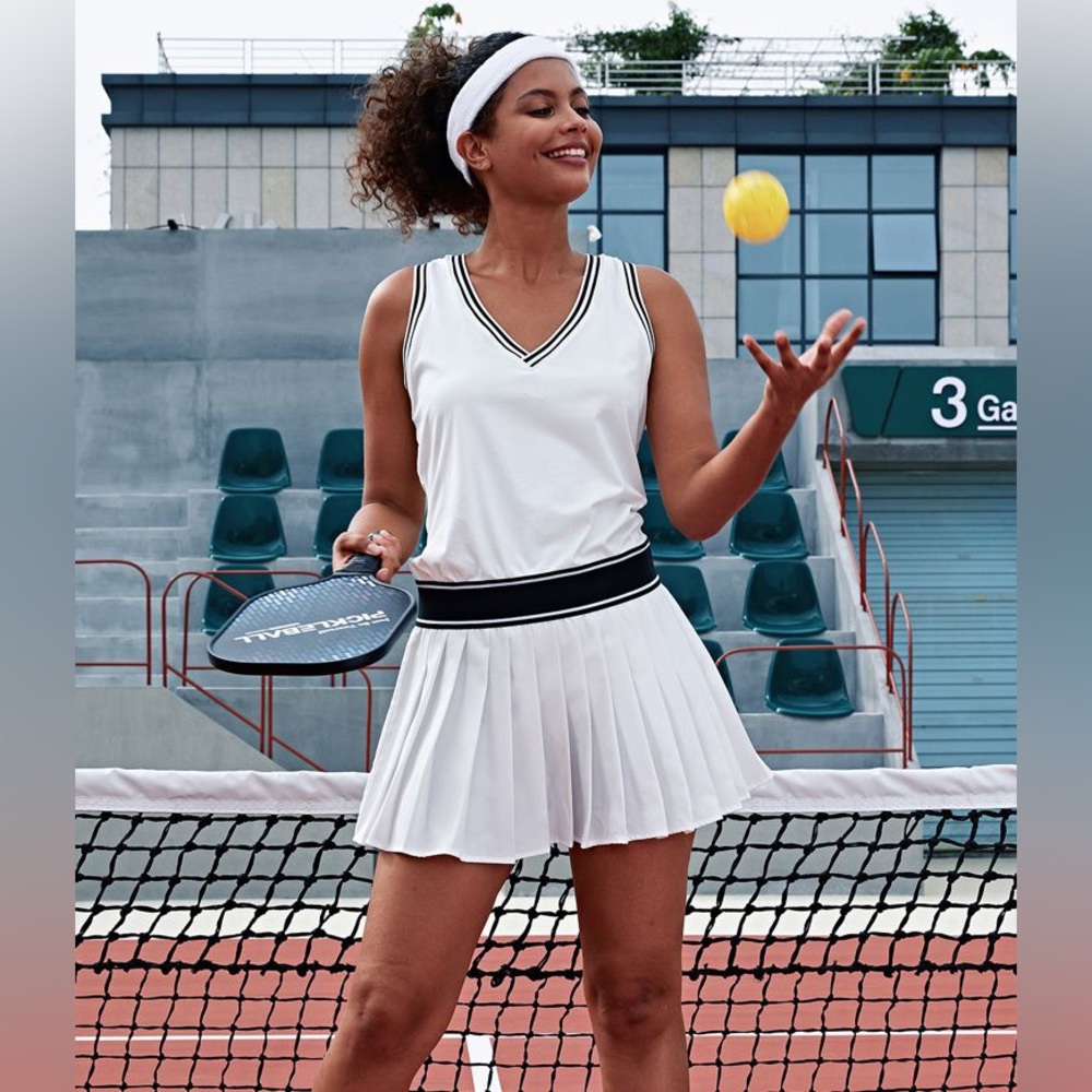 COPY - NWT HALARA Cloudful Vneck Tennis Dress